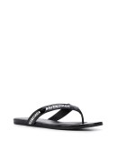 crocodile effect all-over logo sandals