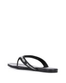 crocodile effect all-over logo sandals