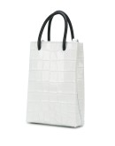 Shopping crocodile-effect tote bag
