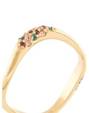 embellished waved rings - 4 set