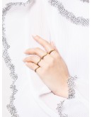 embellished waved rings - 4 set