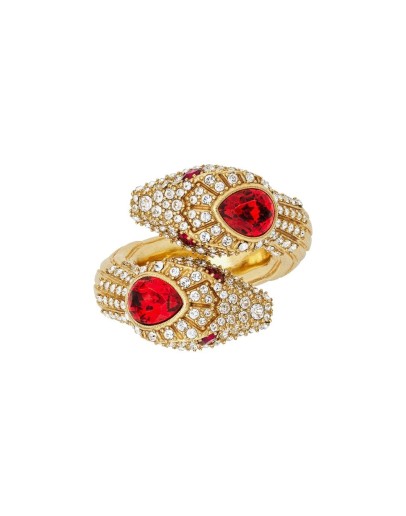 crystal embellished snake ring