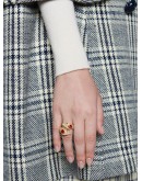 crystal embellished snake ring
