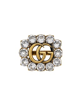 Crystal Double G ring