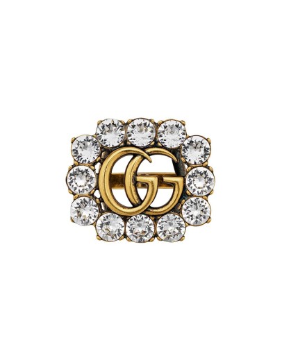 Crystal Double G ring