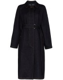Pistache denim trench coat