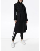 Pistache denim trench coat