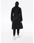 Pistache denim trench coat