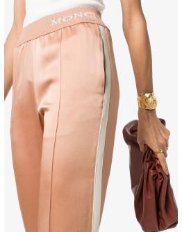 logo-waistband straight leg trousers