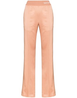 logo-waistband straight leg trousers