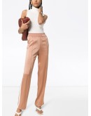 logo-waistband straight leg trousers