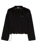 cropped logo-print hoodie