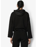 cropped logo-print hoodie