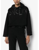 cropped logo-print hoodie