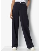 high-waisted flared trousers