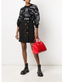 embossed crocodile effect tote bag