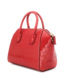 embossed crocodile effect tote bag