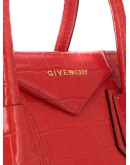 embossed crocodile effect tote bag