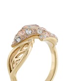 embellished leaf ring