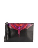 Wings rectangular-shaped clutch