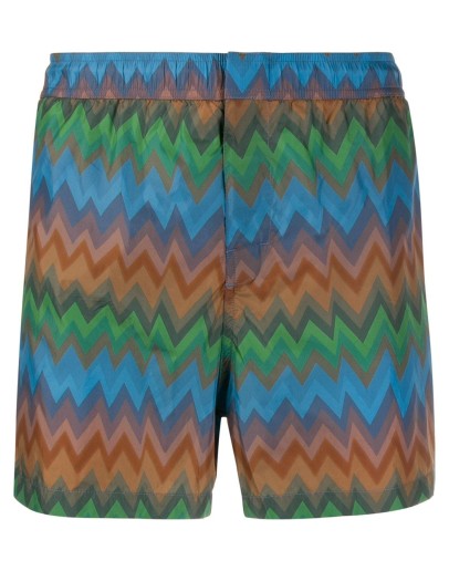 zig-zag pattern swim shorts