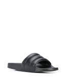 textured slip-on sandals