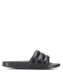textured slip-on sandals