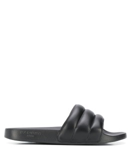 textured slip-on sandals