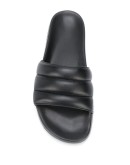 textured slip-on sandals