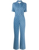 jacquard denim jumpsuit