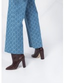 jacquard denim jumpsuit