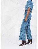 jacquard denim jumpsuit