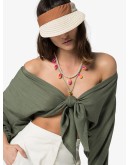 Rainbow Cali braided necklace