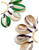 gold-plated palm tree-print shell earrings