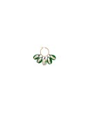 gold-plated palm tree-print shell earrings