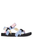 panelled knotted flat sandals