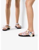 panelled knotted flat sandals