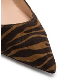 105mm zebra ankle tie pumps
