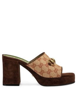 60mm GG mid-heel platform mules