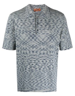 fine-knit polo shirt