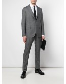 Isaia single-breasted check suit