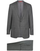 Isaia single-breasted check suit