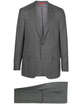 Isaia single-breasted check suit