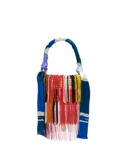 tassel scarf bucket bag