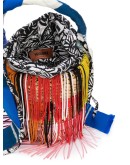 tassel scarf bucket bag