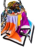 scarf trim bucket bag