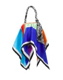 scarf trim bucket bag
