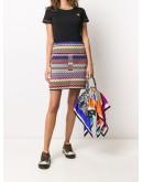 scarf trim bucket bag