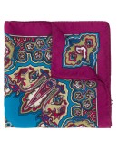 paisley print silk pocket square