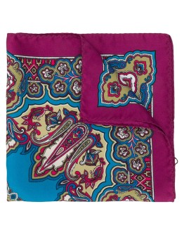 paisley print silk pocket square